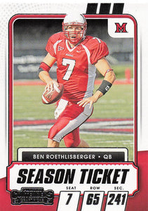 2021 Panini Contenders Draft Picks Ben Roethlisberger #12