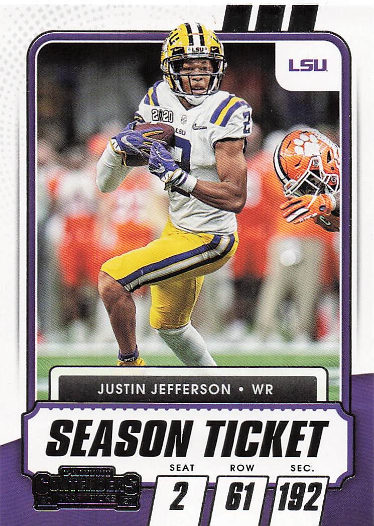 2021 Panini Contenders Draft Picks Justin Jefferson #30