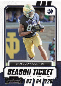 2021 Panini Contenders Draft Picks Chase Claypool #46
