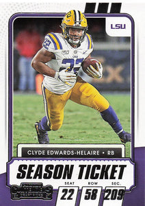 2021 Panini Contenders Draft Picks Clyde Edwards-Helaire #54