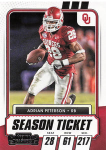 2021 Panini Contenders Draft Picks Adrian Peterson #59