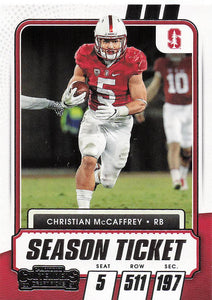 2021 Panini Contenders Draft Picks Christian McCaffrey #60
