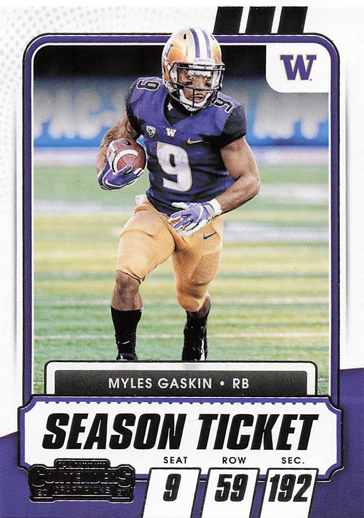 2021 Panini Contenders Draft Picks Myles Gaskin #61