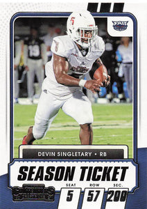2021 Panini Contenders Draft Picks Devin Singletary #68