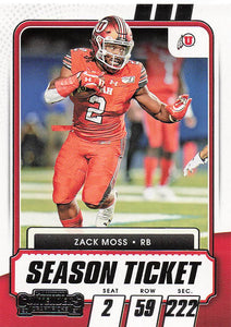 2021 Panini Contenders Draft Picks Zack Moss #69