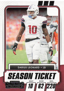 2021 Panini Contenders Draft Picks Darius Leonard #87