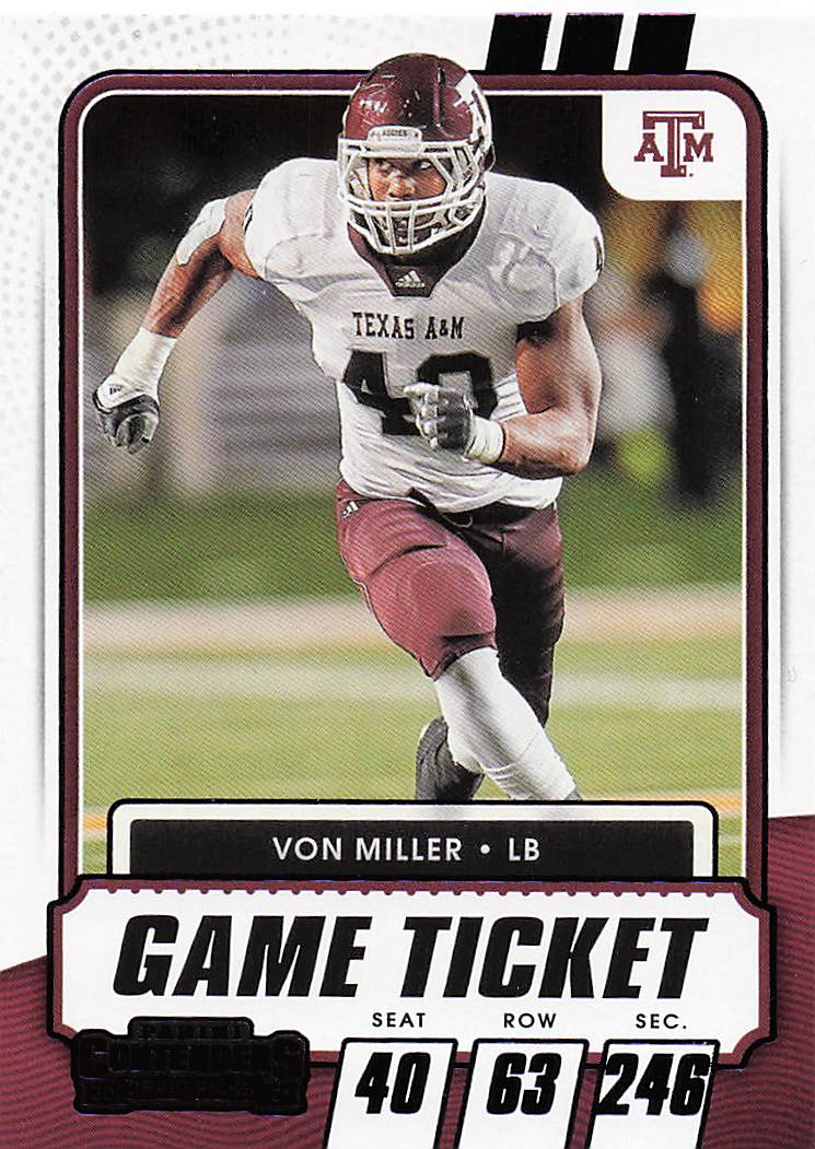 2021 Panini Contenders Draft Picks Purple Von Miller #81