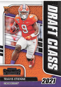 2021 Panini Contenders Draft Picks Draft Class Travis Etienne #21 RC
