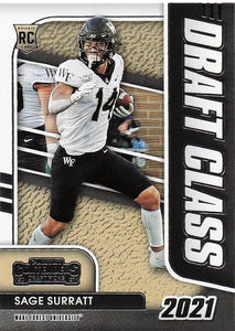 2021 Panini Contenders Draft Picks Draft Class Sage Surratt #31 RC