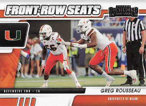 2021 Panini Contenders Draft Picks Front-Row Seats Greg Rousseau #34