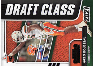 2021 Panini Contenders Draft Picks Draft Class Purple Greg Rousseau #34 RC