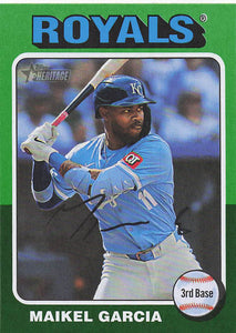 2024 Topps Heritage Baseball White Border Maikel Garcia #640