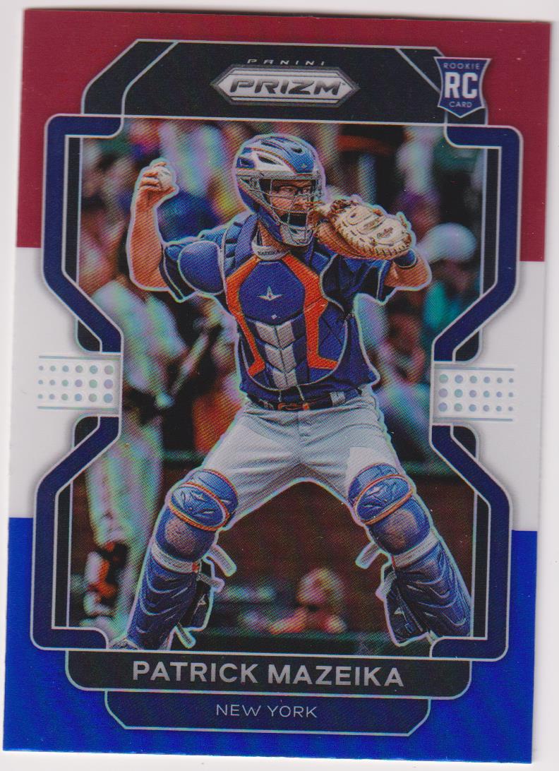 2022 Panini Prizm Baseball Red/White/Blue Prizm Patrick Mazeika #91 Rookie