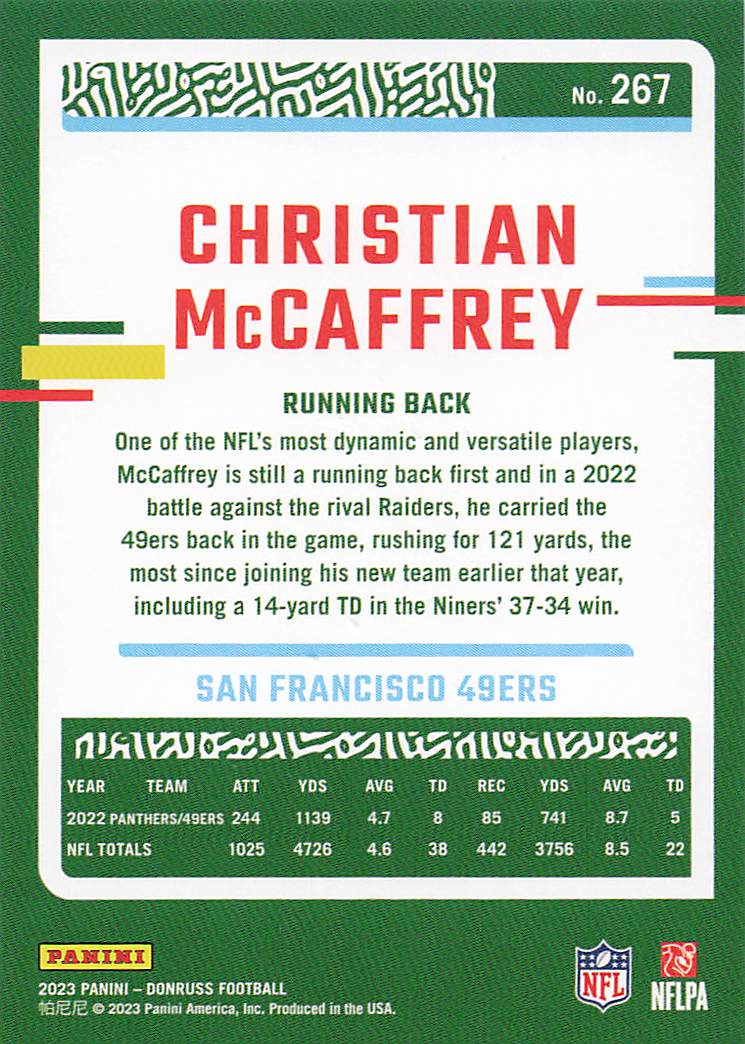 2023 Donruss Football Christian McCaffrey #267