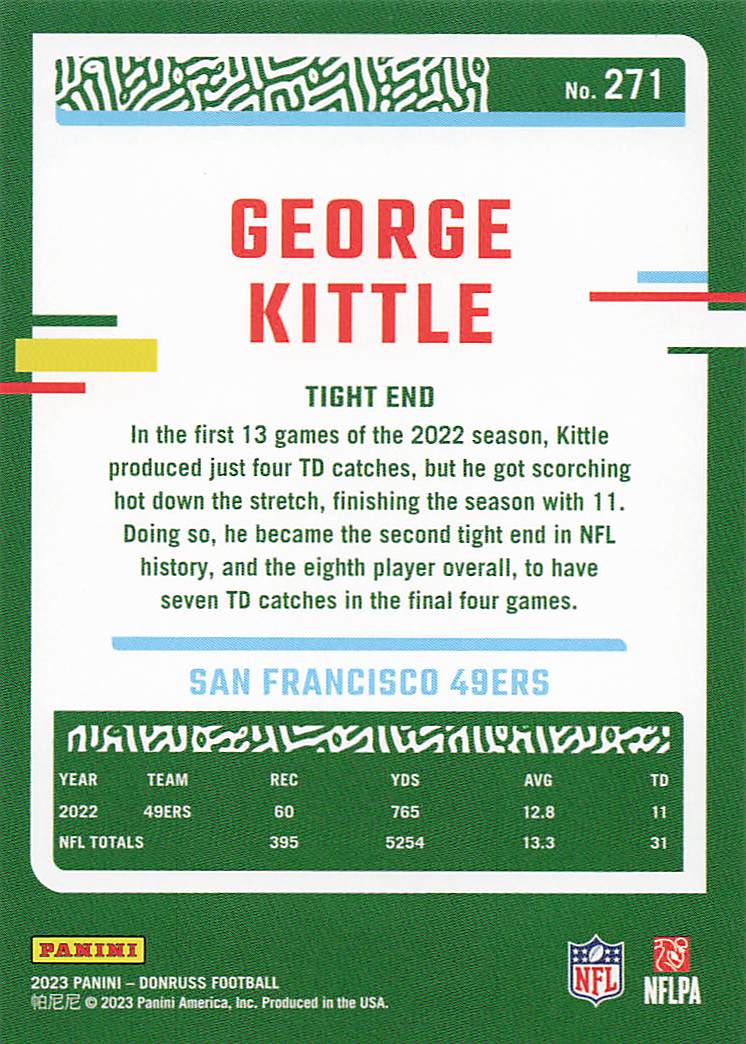 2023 Donruss Football George Kittle #271