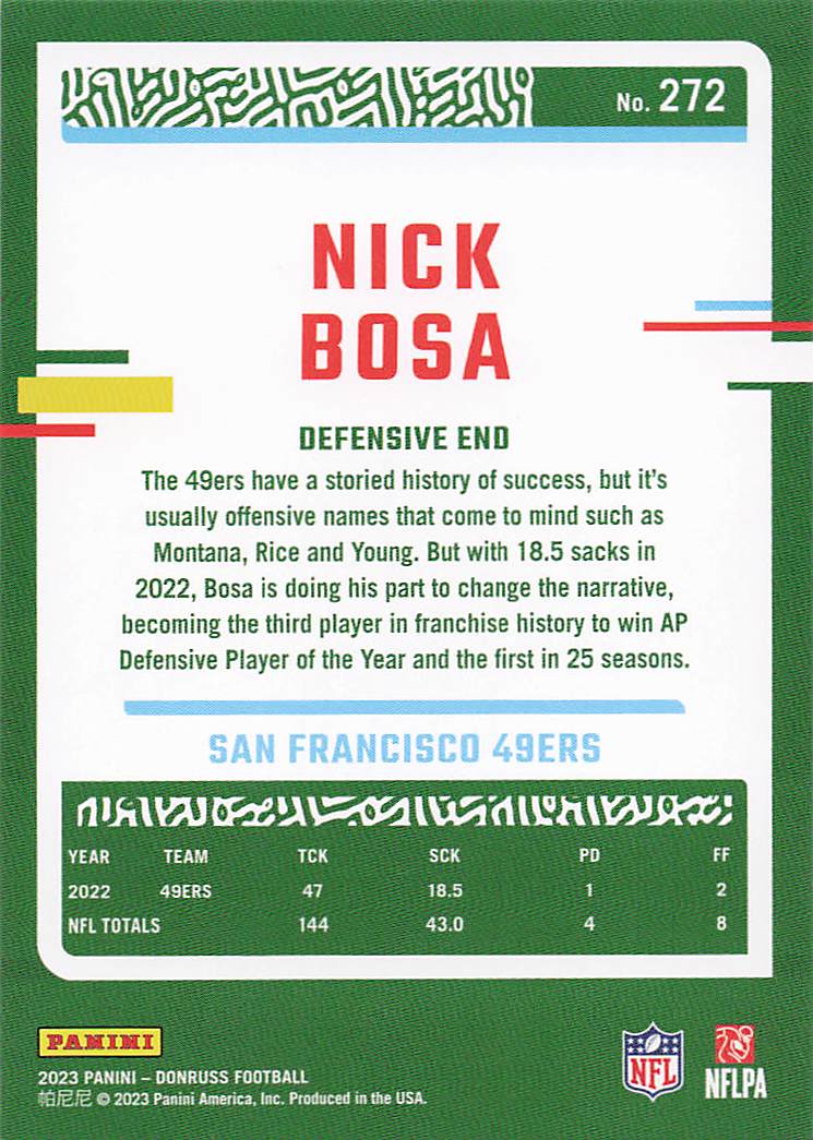 2023 Donruss Football Nick Bosa #272