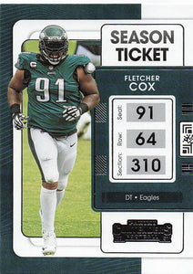 2021 Panini Contenders Football Fletcher Cox #81