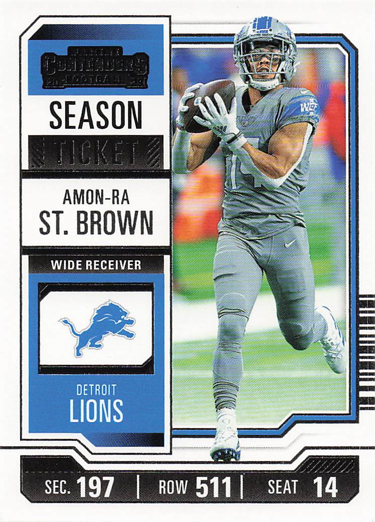 2023 Panini Contenders Football Season Ticket Retail Amon-Ra St. Brown #34