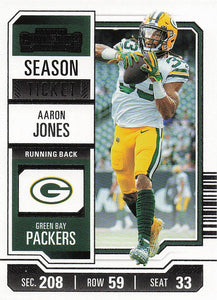 2023 Panini Contenders Football Season Ticket Retail Aaron Jones #36