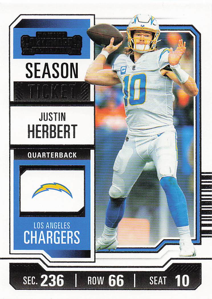 2023 Panini Contenders Football Season Ticket Retail Justin Herbert #59