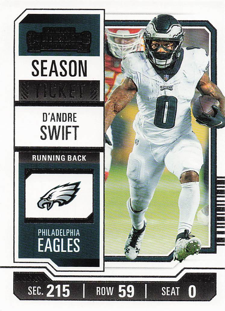 2023 Panini Contenders Football Season Ticket Retail D'Andre Swift #78