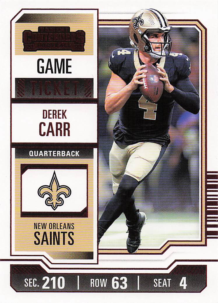 2023 Panini Contenders Football Season Ticket Retail Derek Carr #72