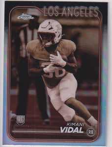 2024 Topps Chrome Football Kimani Vidal #265 Rookie