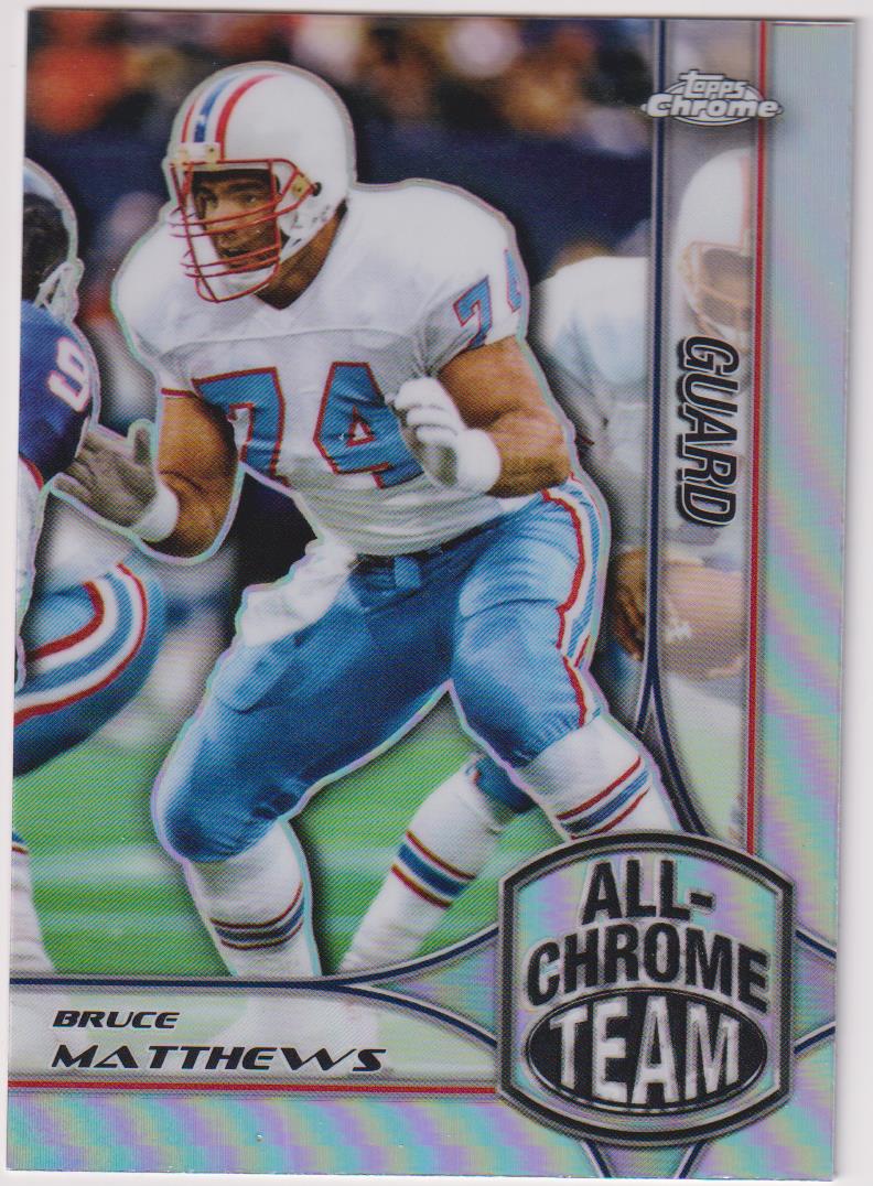 2024 Topps Chrome Football All Chrome Team Refractor Bruce Matthews #ACT-8