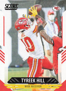 2021 Score Football Scorecard Tyreek Hill #2