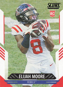 2021 Score Football Elijah Moore #337 Rookie