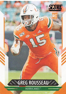 2021 Score Football Greg Rousseau #345 Rookie