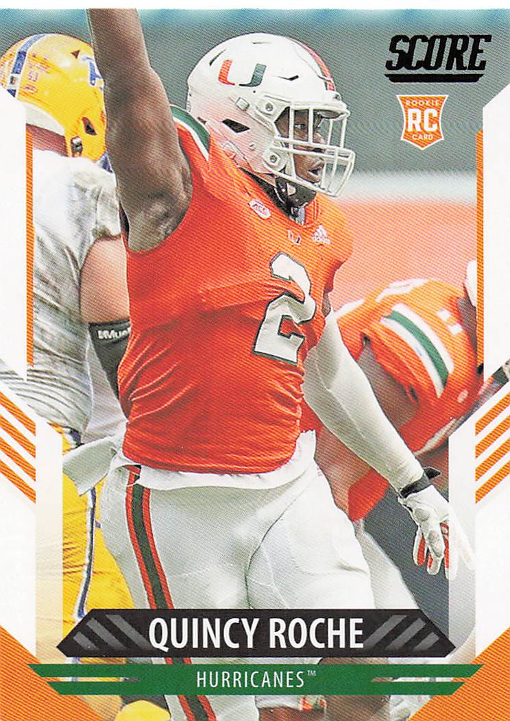 2021 Score Football Quincy Roche #357 Rookie