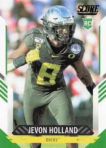 2021 Score Football Jevon Holland #358 Rookie