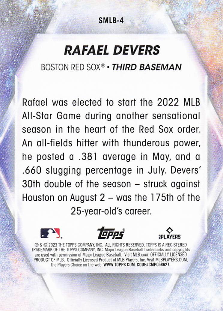 2023 Topps Baseball Stars of MLB Rafael Devers #SMLB-4