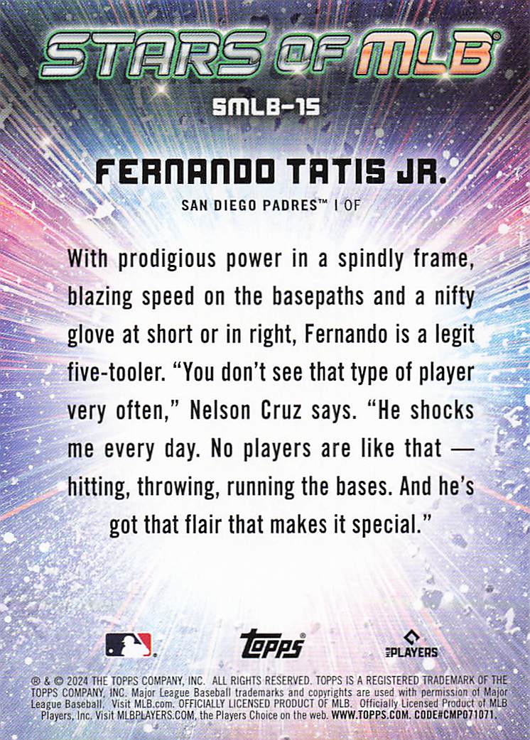 2024 Topps Baseball Stars of MLB Fernando Tatis Jr. #SMLB-15