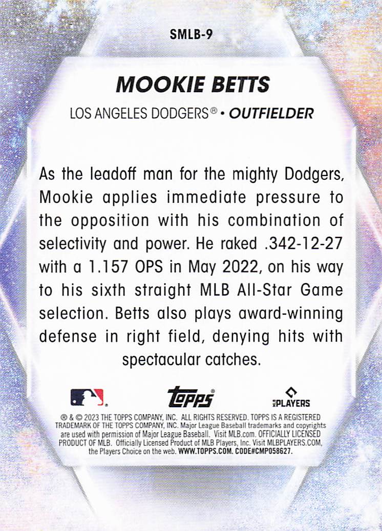 2023 Topps Baseball Stars of MLB Mookie Betts #SMLB-9