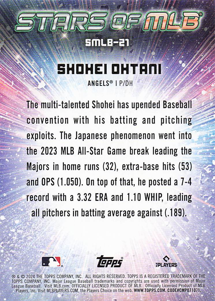 2024 Topps Baseball Stars of MLB Shohei Ohtani #SMLB-21