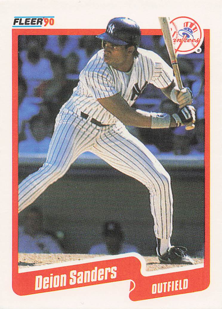 1990 Fleer Baseball Deion Sanders #454