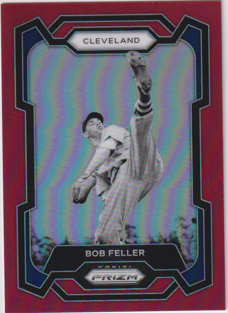 2024 Panini Prizm Baseball Red Prizms 245/299 Bob Feller #227