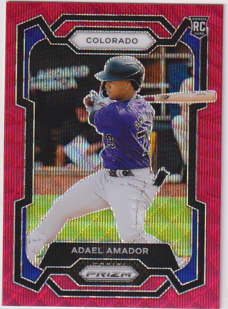 2024 Panini Prizm Baseball Ruby Wave Prizms Adael Amador #296