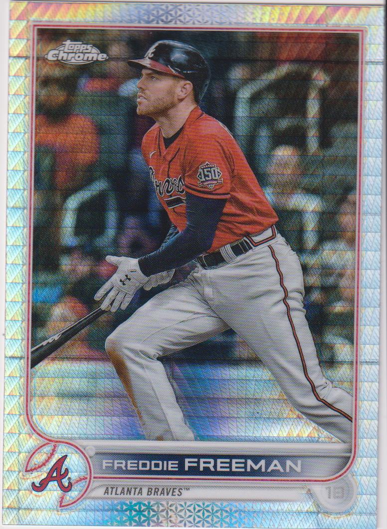 2022 Topps Chrome Baseball Prism Refractor Freddie Freeman #14