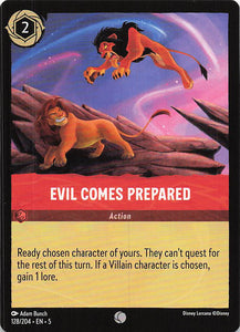 Disney Lorcana: Shimmering Skies EN: #128 Evil Comes Prepared
