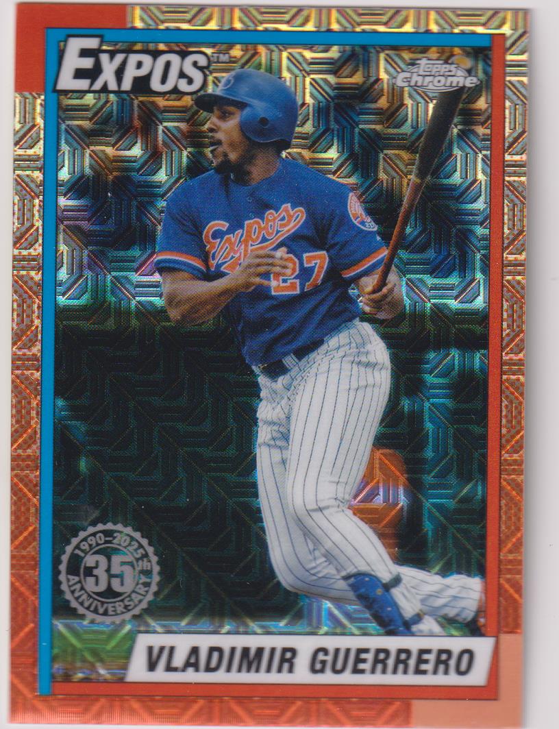 2025 Topps Baseball 1990 Topps Baseball Chrome Mojo Vladimir Guerrero #T90C-67