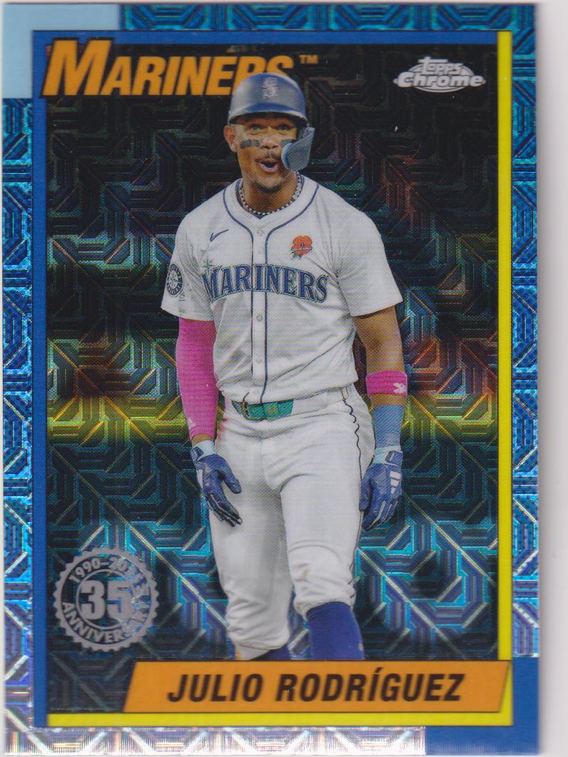 2025 Topps Baseball 1990 Topps Baseball Chrome Mojo Julio Rodríguez #T90C-57