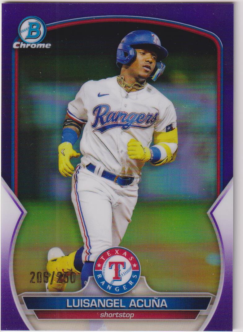 2023 Bowman Baseball Prospects Purple 206/250 Luisangel Acuna #BP-104