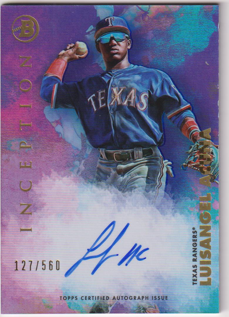 2021 Bowman Inception Baseball Autographs 127/560 Luisangel Acuña #PA-LA