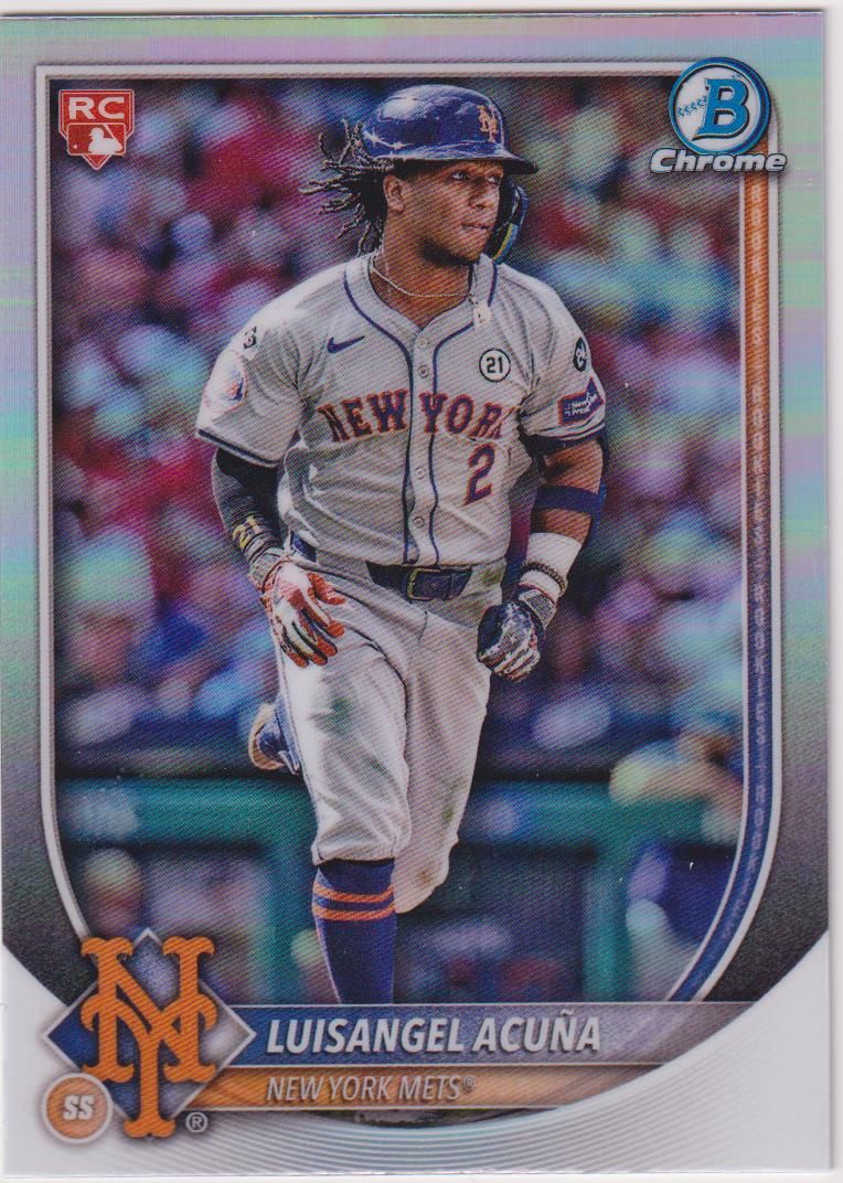 2025 Bowman Baseball Bowman Chrome Red Rookie Logo Luisangel Acuña #83 Rookie