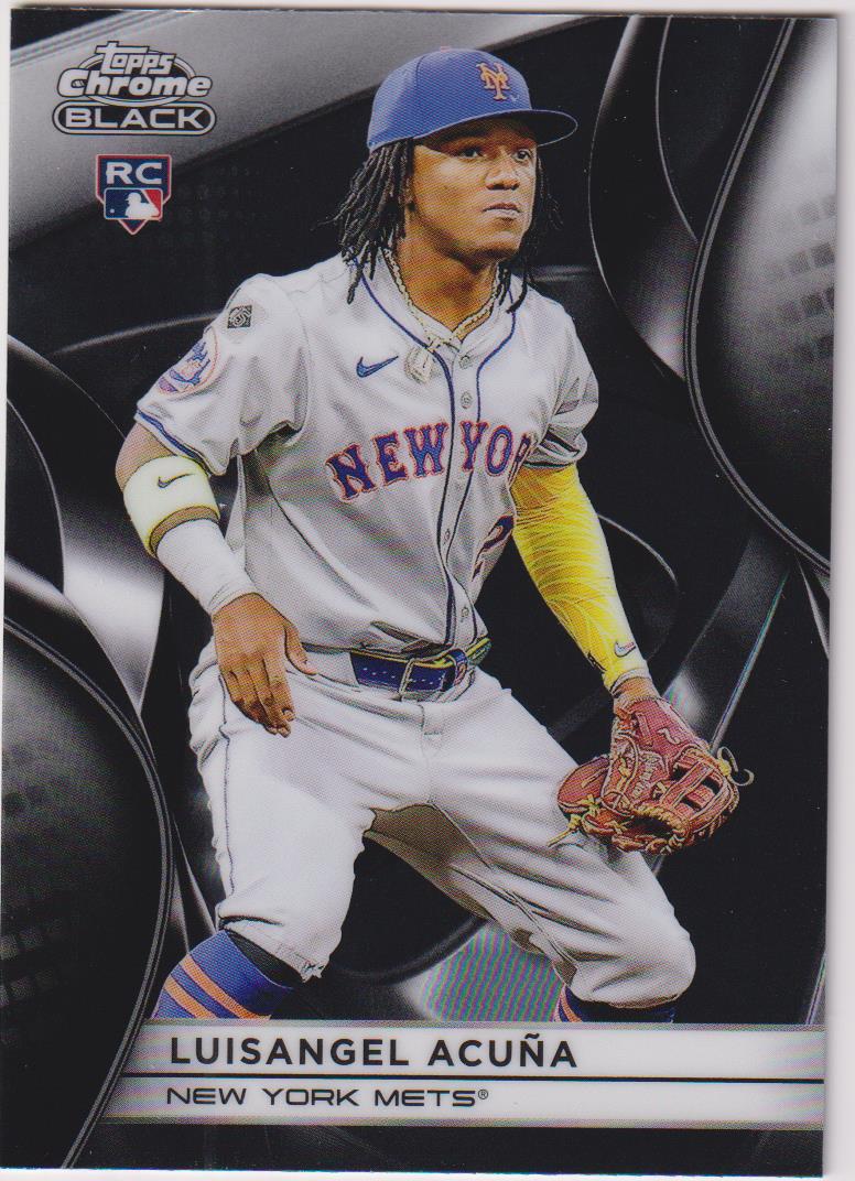 2025 Topps Chrome Black Baseball Luisangel Acuña #53 Rookie