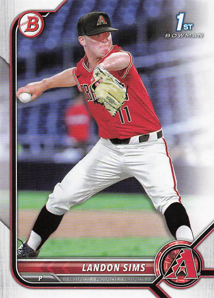 2022 Bowman Draft Baseball Landon Sims #BD-72