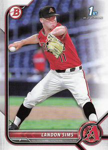 2022 Bowman Draft Baseball Landon Sims #BD-72